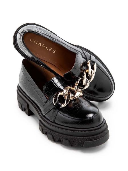 Pantofi loafer din piele cu platformă Charles Footwear
