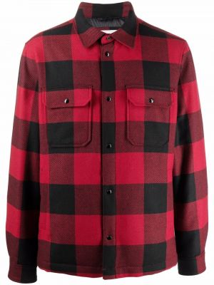 Karierte jacke Woolrich rot