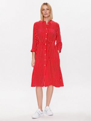 Φόρεμα σε στυλ πουκάμισο Tommy Hilfiger κόκκινο