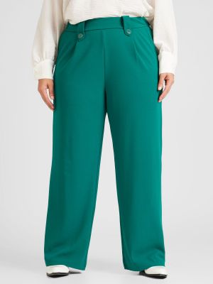 Широки панталони тип „марлен“ Only Carmakoma зелено