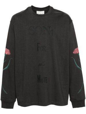 Sweatshirt aus baumwoll mit print Song For The Mute schwarz