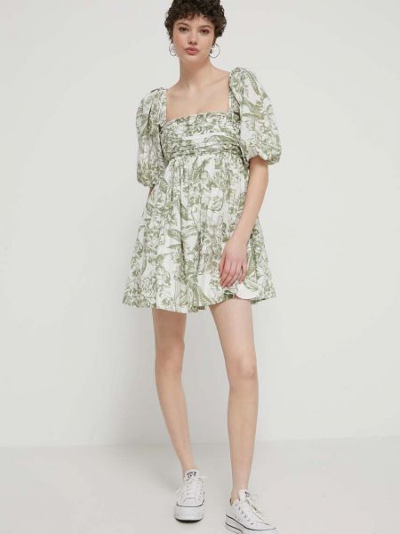 Mini haljina Abercrombie & Fitch zelena