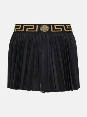 Plisirana mini suknja Versace crna