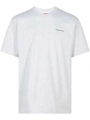 Bavlnené tričko Supreme sivá