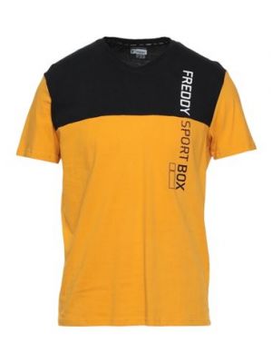 T-shirt di cotone Freddy giallo
