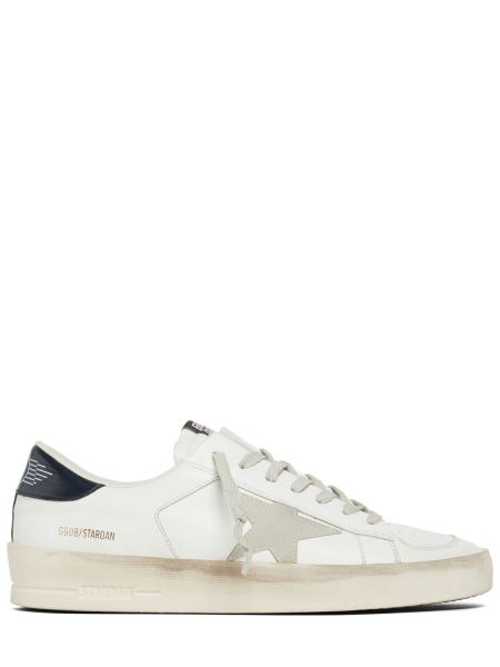 Sneakers i mocka i läder Golden Goose vit