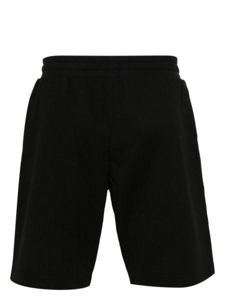 Shorts aus baumwoll mit print Emporio Armani schwarz