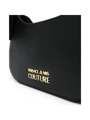 Nylonowa torba na ramię na zamek Versace Jeans Couture czarna