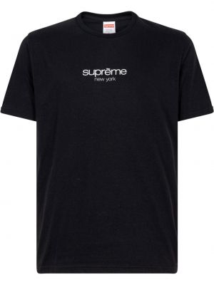T-shirt con stampa Supreme nero