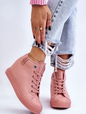 Csillag mintás éksarkú sneakers Big Star Shoes rózsaszín