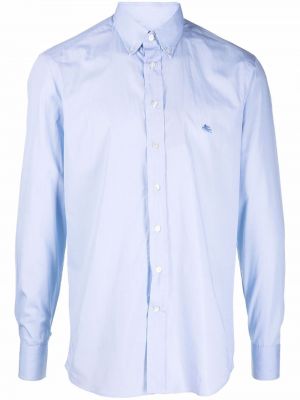 Camisa con bordado Etro azul