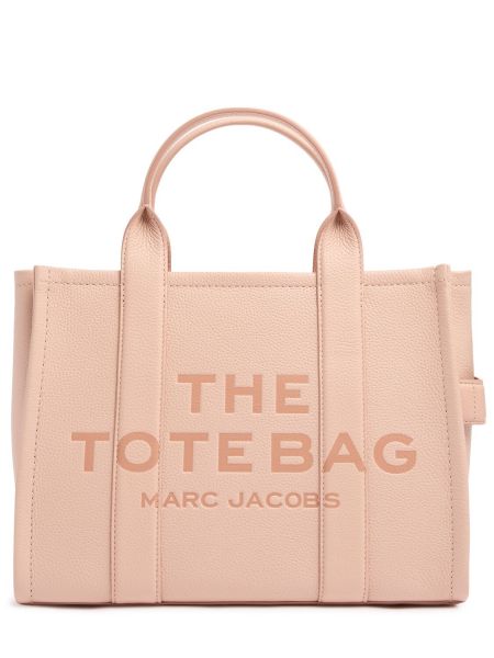 Shoppingväska i läder Marc Jacobs rosa