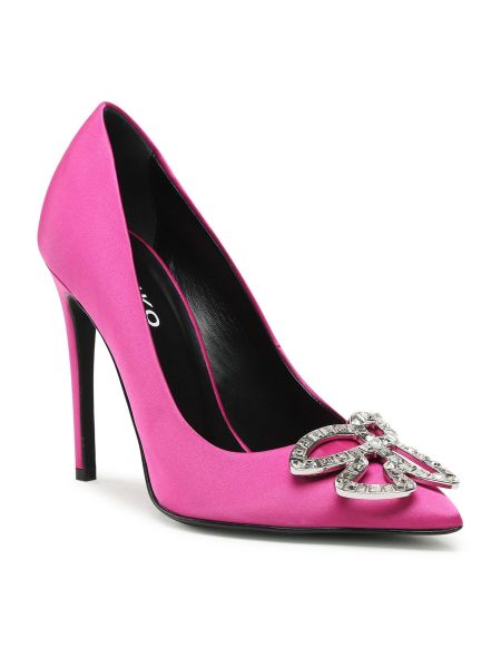 Nizki čevlji s peto z visoko peto Pinko roza