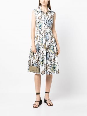 Mustriline lilleline kleit Samantha Sung valge