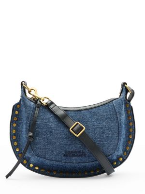 Βαμβακερή τσάντα ώμου Isabel Marant μπλε