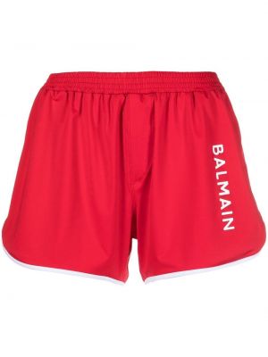 Trykt shorts Balmain rød