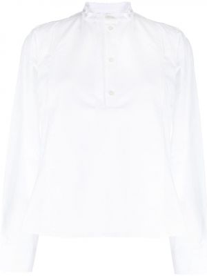 Kokvilnas krekls ar paaugstinātu apkakli Plan C balts