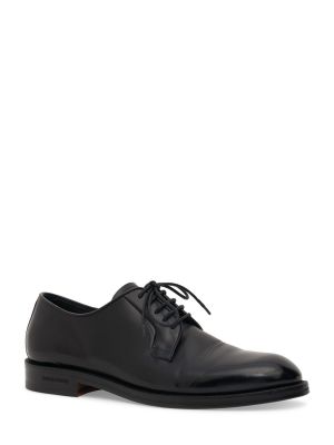 Pantofi cu șireturi din piele din dantelă Dsquared2 negru