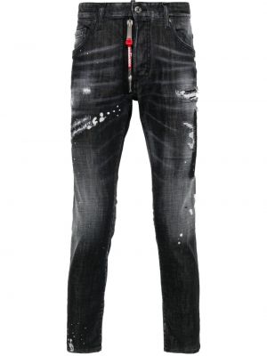 Jeans skinny taille basse Dsquared2 gris
