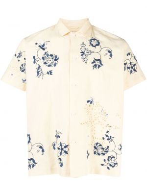 Krekls ar izšuvumiem ar ziediem Bode bēšs