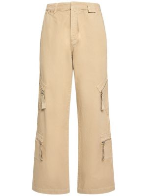 Pantalon cargo en coton Jacquemus beige