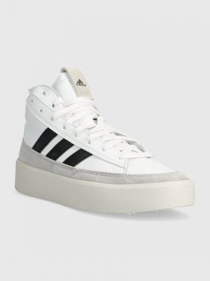 Sneakersy skórzane Adidas białe