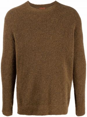 Jersey de lana merino de tela jersey de cuello redondo Barena marrón