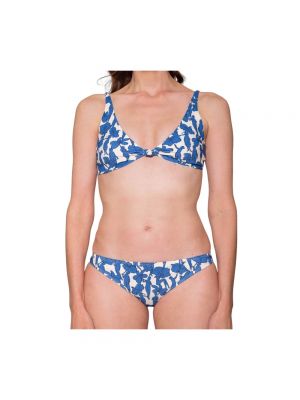 Bikini w kwiatki Tory Burch niebieski