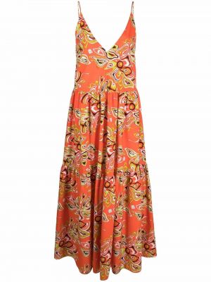 Strand trykt dress Pucci oransje