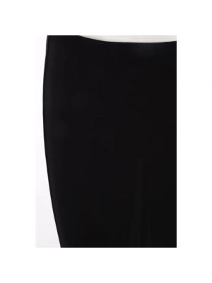 Falda larga de tela jersey de crepé Saint Laurent negro