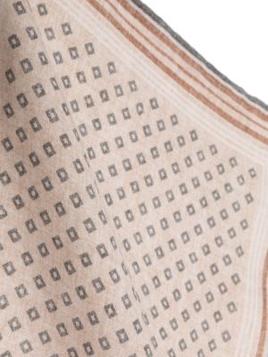 Echarpe en laine à imprimé à motif géométrique Brunello Cucinelli