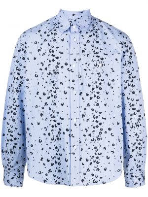 Риза с принт с абстрактен десен Kenzo синьо