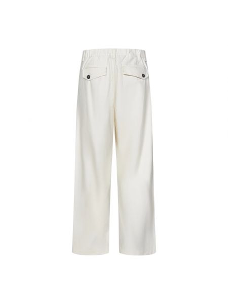 Pantalones de algodón plisados Sease blanco