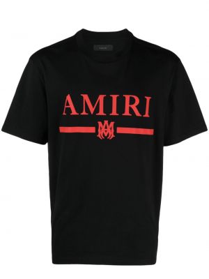 Βαμβακερή μπλούζα με σχέδιο Amiri μαύρο