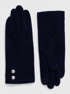 Volnene rokavice Lauren Ralph Lauren modra