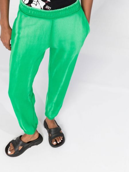 Aksamitne spodnie sportowe bawełniane Cotton Citizen zielone