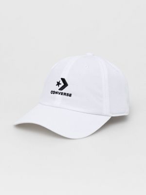 Шапка с апликация Converse бяло