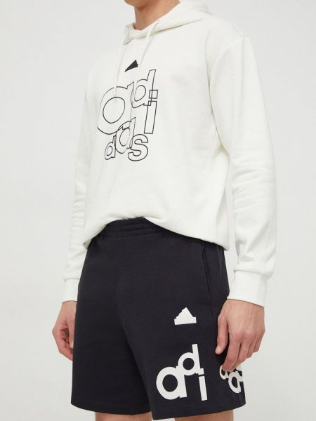 Pamučne kratke hlače Adidas crna