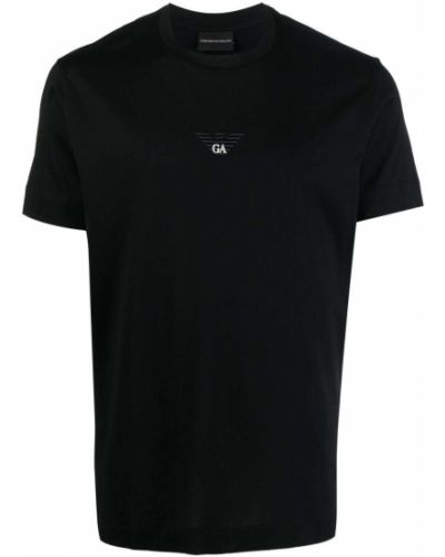 Brodert t-skjorte Emporio Armani svart