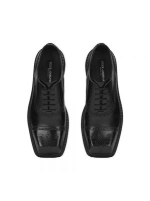 Zapatos derby de punta cuadrada Dolce & Gabbana negro