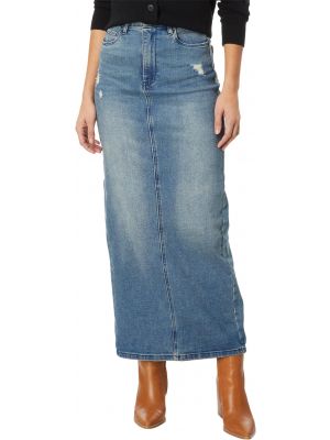Джинсовая юбка с карманами в уличном стиле Blank Nyc