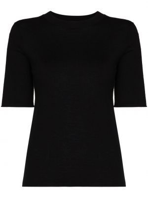 Camiseta de cachemir con estampado de cachemira Lisa Yang negro
