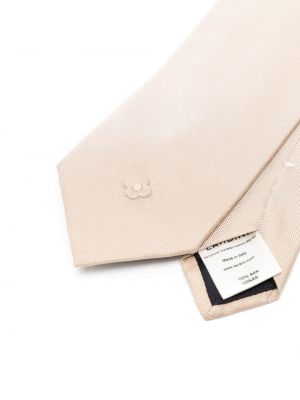 Seiden krawatte mit stickerei Lardini weiß