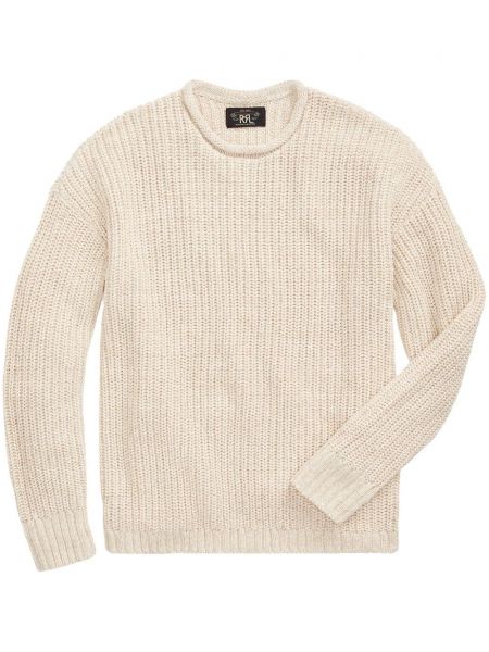 Bavlnený ľanový sveter s okrúhlym výstrihom Ralph Lauren Rrl