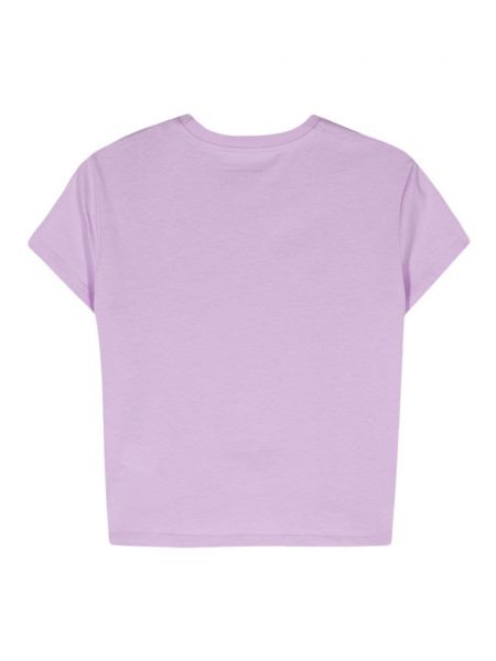 Bavlněné tričko Patrizia Pepe fialové