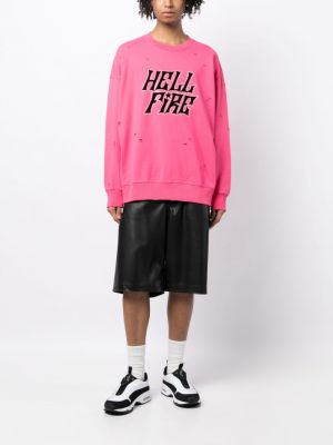 Distressed sweatshirt aus baumwoll Five Cm pink