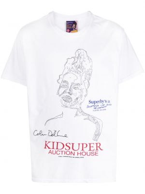 Raštuotas marškinėliai Kidsuper balta
