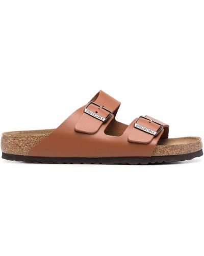 Kožené sandále Birkenstock hnedá