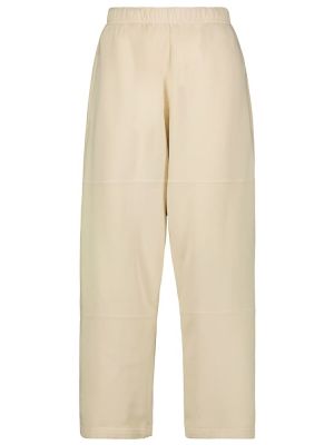 Памучни спортни панталони Les Tien бяло