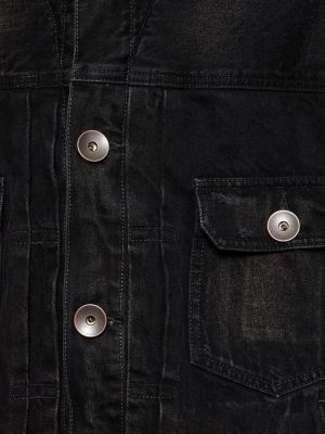 Bavlněná džínová bunda s kapucí Mihara Yasuhiro černá